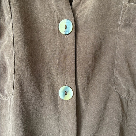 Jacqueline Ferrar 100% Silk Brown Blouse - Picture 4 of 7